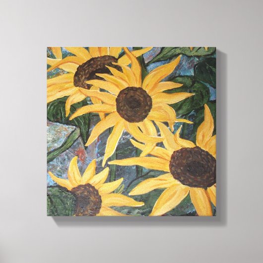 Zonnebloempdoek Canvas Afdruk (Voorkant)