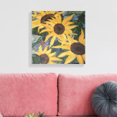 Zonnebloempdoek Canvas Afdruk (Insitu (Woonkamer))