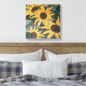 Zonnebloempdoek Canvas Afdruk (Insitu (Slaapkamer))