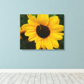 Zonnebloempdoek Canvas Afdruk (Insitu (Houten vloer))