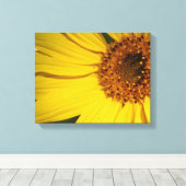 Zonnebloempdoek Canvas Afdruk (Insitu (Houten vloer))