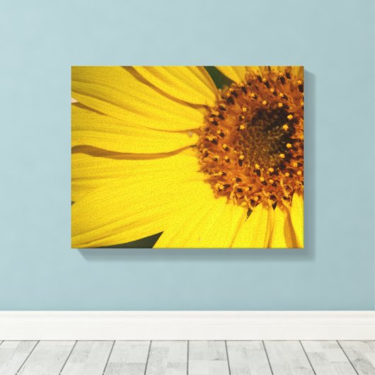 Zonnebloempdoek Canvas Afdruk (Insitu (Houten vloer))