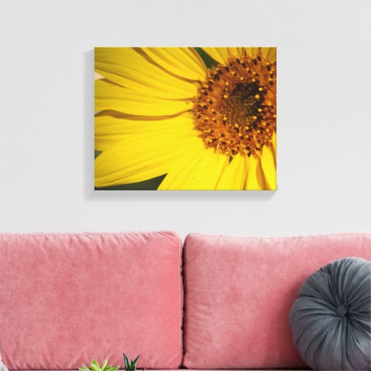 Zonnebloempdoek Canvas Afdruk (Insitu (Woonkamer))