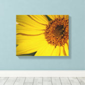 Zonnebloempdoek Canvas Afdruk (Insitu (Houten vloer))