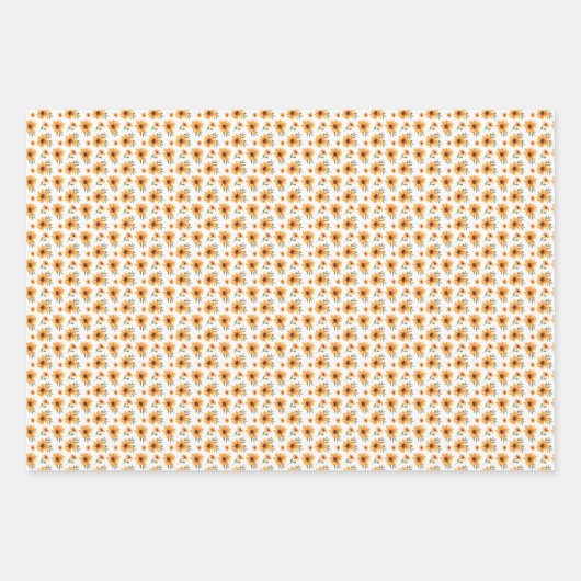 Zonnebloempel Inpakpapier Vel (Voorkant)