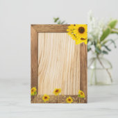 Zonnebloempel Kaart (Staand voorkant)