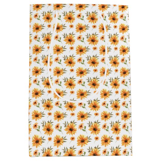 Zonnebloempel Medium Cadeauzakje (Voorkant)