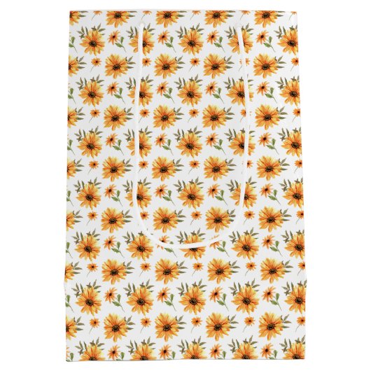 Zonnebloempel Medium Cadeauzakje (Achterkant)