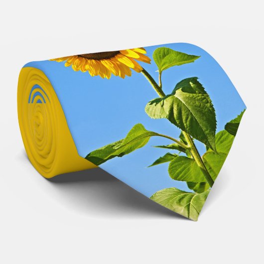 zonnebloempel stropdas (Opgerold)