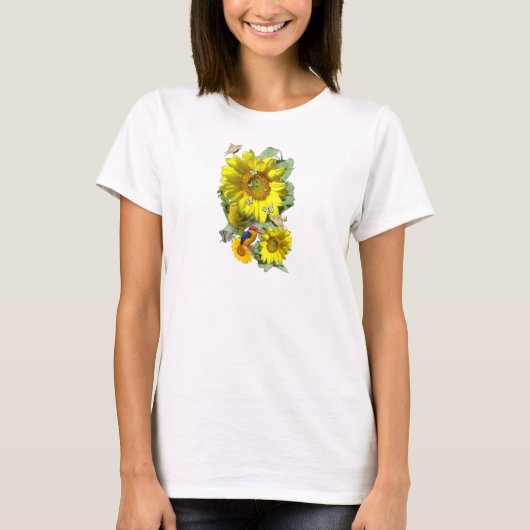 zonnebloempel. t-shirt (Voorkant)