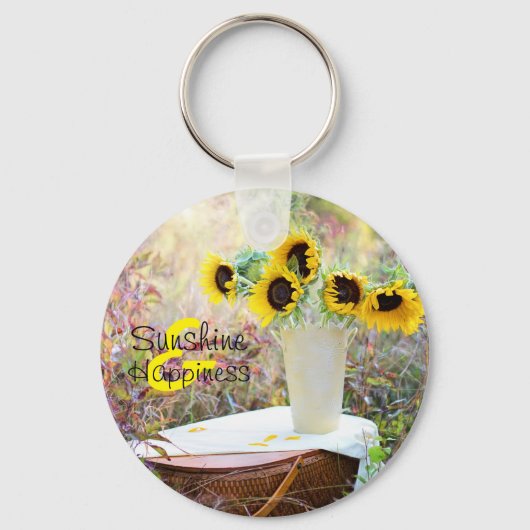 Zonnebloempeling Zonneuwheid en geluk Sleutelhanger (Voorkant)