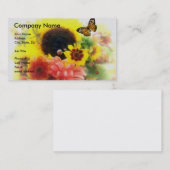Zonnebloempelontwerp Visitekaartje (Voorkant / Achterkant)