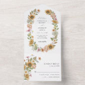 Zonnebloempels All In One Uitnodiging (Binnen)