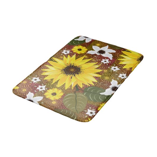 Zonnebloempels Badmat (Gekanteld)