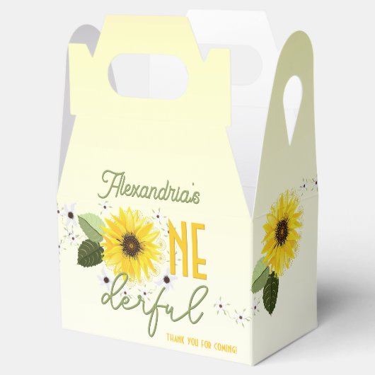 Zonnebloempels Bedankdoosjes (Geopend)