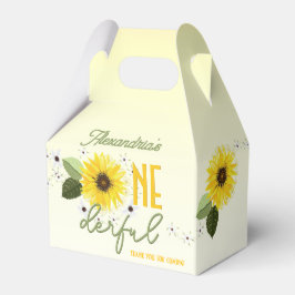 Zonnebloempels Bedankdoosjes