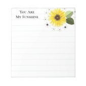 Zonnebloempels Notitieblok (Voorkant)
