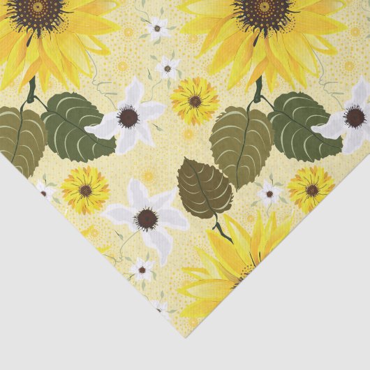 Zonnebloempels Tissuepapier (Detail)