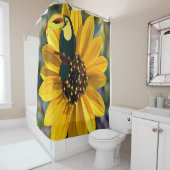 Zonnebloemperrotgordijn Douchegordijn (In situ)