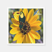 Zonnebloemperrotpapier Napkins Servet (Voorkant)