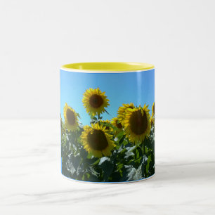 Zonnebloempest—Mok Tweekleurige Koffiemok