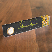 Zonnebloempiggen Desk Naambordje (Zijkant)