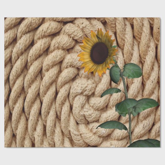 Zonnebloempijp mat inpakpapier (Vlak)