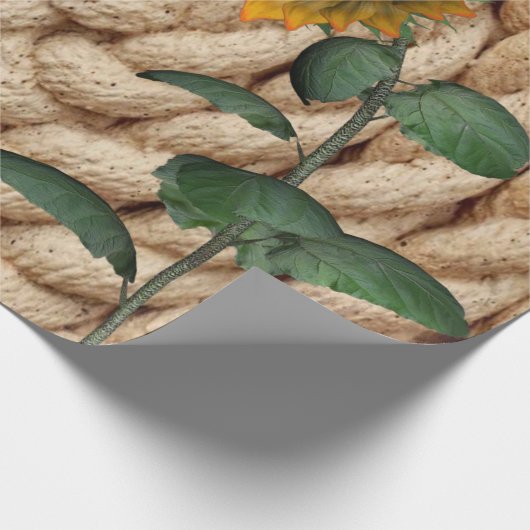 Zonnebloempijp mat inpakpapier (Hoek)