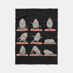 Zonnebloempit die Yoga Vegan Kawaii Zen doet  Fleece Deken