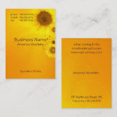 Zonnebloempit Visitekaartje (Voorkant / Achterkant)