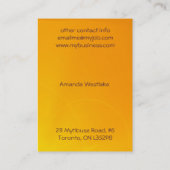 Zonnebloempit Visitekaartje (Achterkant)