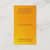 Zonnebloempit Visitekaartje (Achterkant)