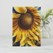 Zonnebloempitekaart Feestdagenkaart (Staand voorkant)