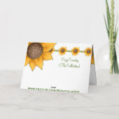 Zonnebloempitekaart Kaart (Achterkant)