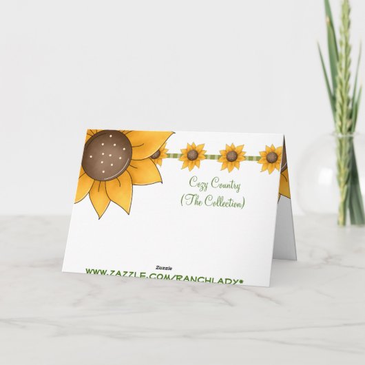 Zonnebloempitekaart Kaart (Achterkant)