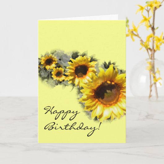 Zonnebloempitekaart Kaart (Gele Bloem)
