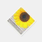 Zonnebloempitepapier voor echt hout servet (Hoek)