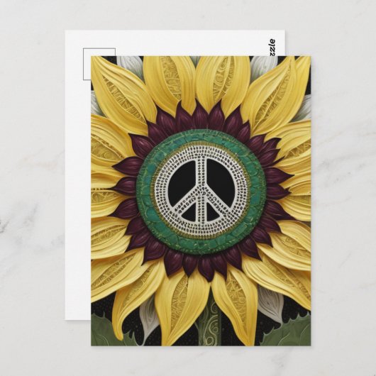 Zonnebloempitje Briefkaart (Voorkant / Achterkant)