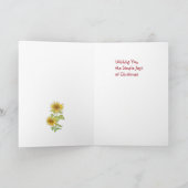Zonnebloempitkaart Feestdagen Kaart (Binnen)