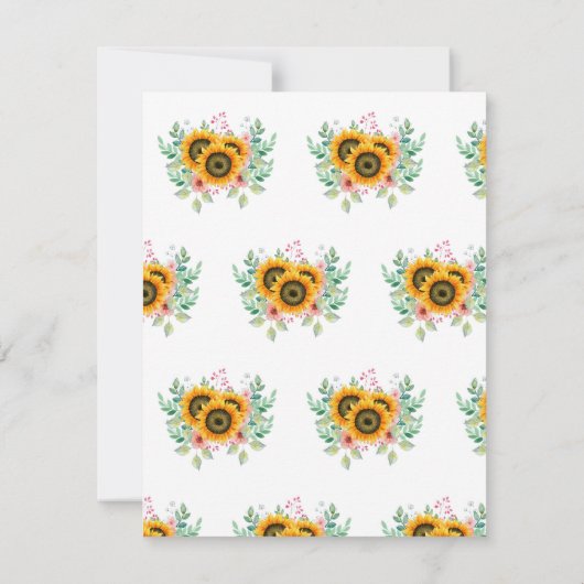 Zonnebloempitkaart voor Moederdag (Achterkant)