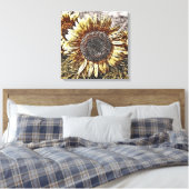 zonnebloempitten #4 - Gewikkeld canvas Afdruk (Insitu (Slaapkamer))