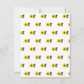 Zonnebloempitten Baby shower Kaart (Achterkant)