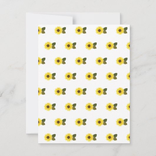 Zonnebloempitten Baby shower Kaart (Achterkant)