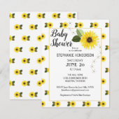 Zonnebloempitten Baby shower Kaart (Voorkant / Achterkant)