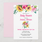 Zonnebloempitten Baby shower Kaart (Voorkant / Achterkant)