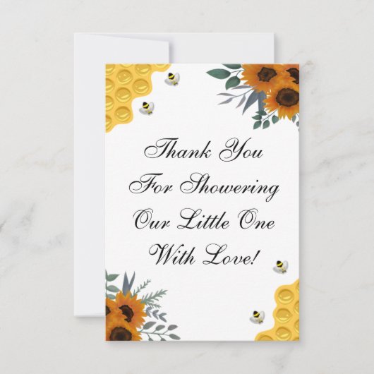 Zonnebloempitten Bedankje Bedankkaart (Voorkant)