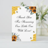 Zonnebloempitten Bedankje Bedankkaart (Staand voorkant)