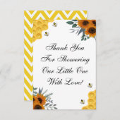 Zonnebloempitten Bedankje Bedankkaart (Voorkant / Achterkant)