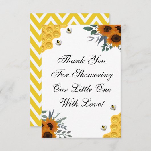 Zonnebloempitten Bedankje Bedankkaart (Voorkant / Achterkant)