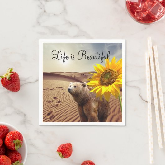 Zonnebloempitten, Beer Papier, luiers Servet (Insitu)